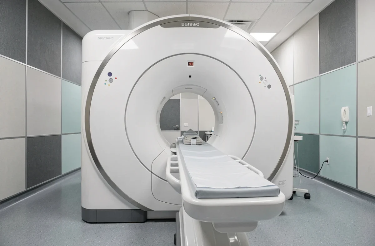 Machine IRM de dernière génération dans une salle d'imagerie médicale équipée d'un centre de radiologie moderne