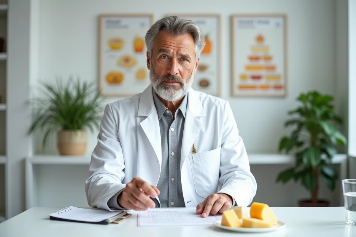 Nutritionniste présentant une sélection de fromages recommandés pour les personnes diabétiques